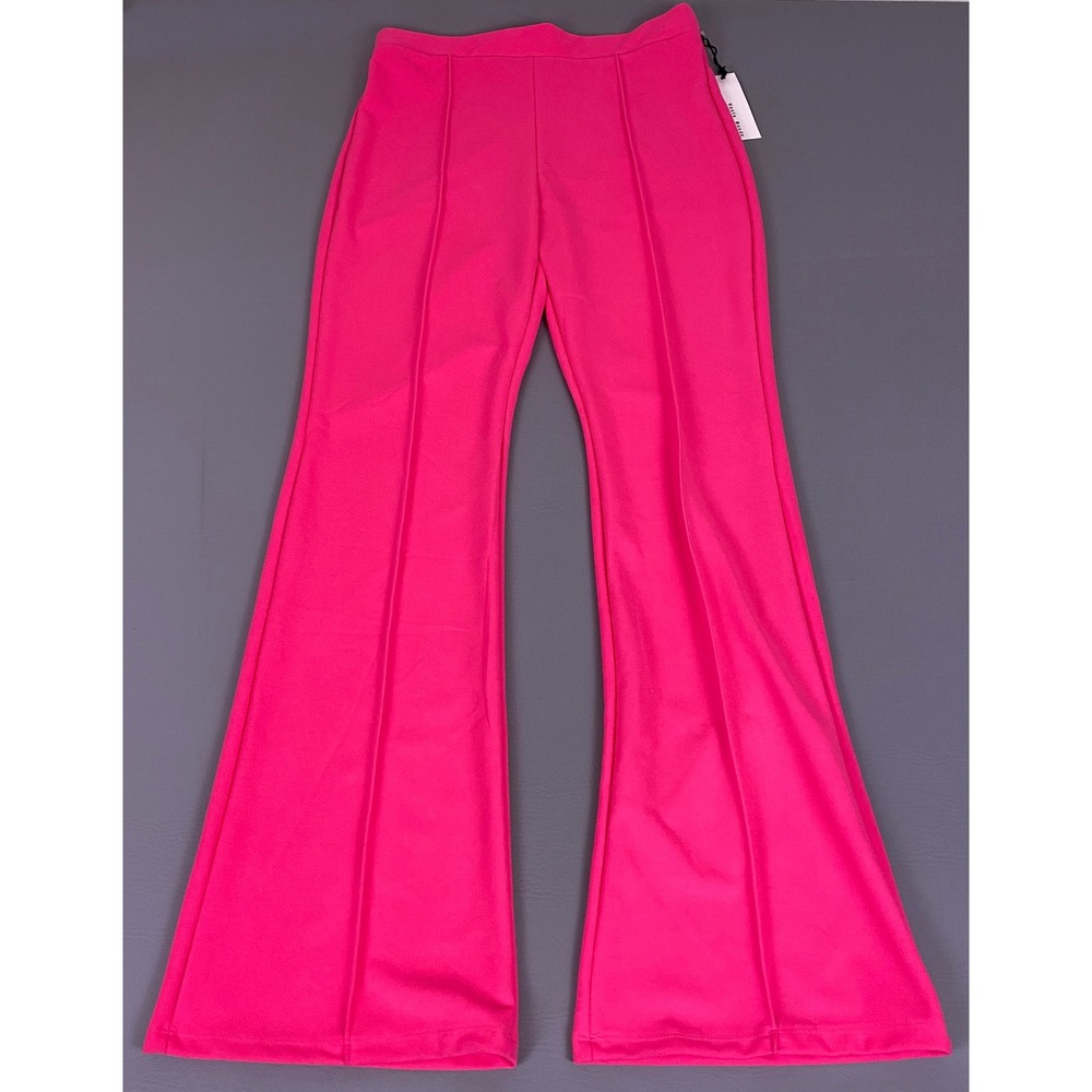 Haute Monde Flared  Pants Women's Size‎ Large Hot Pink Leg Seam Detail New *Flaw